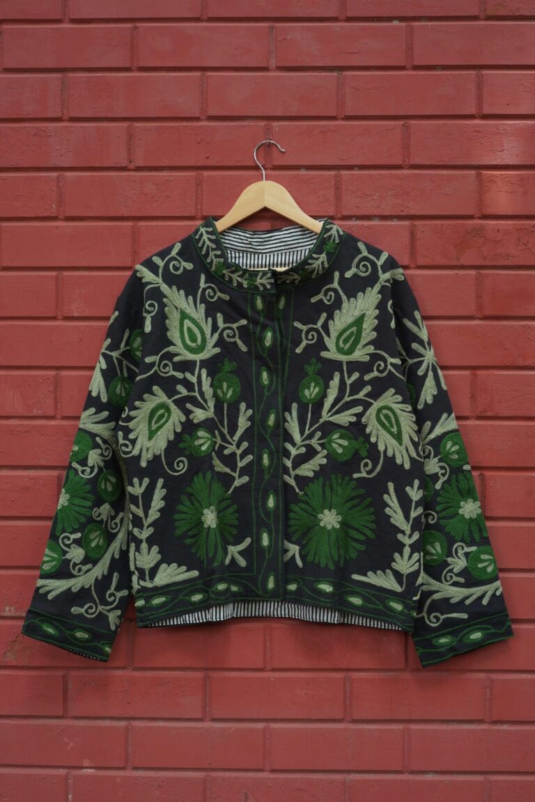 Floral Velvet Jacket · SZ-GR
